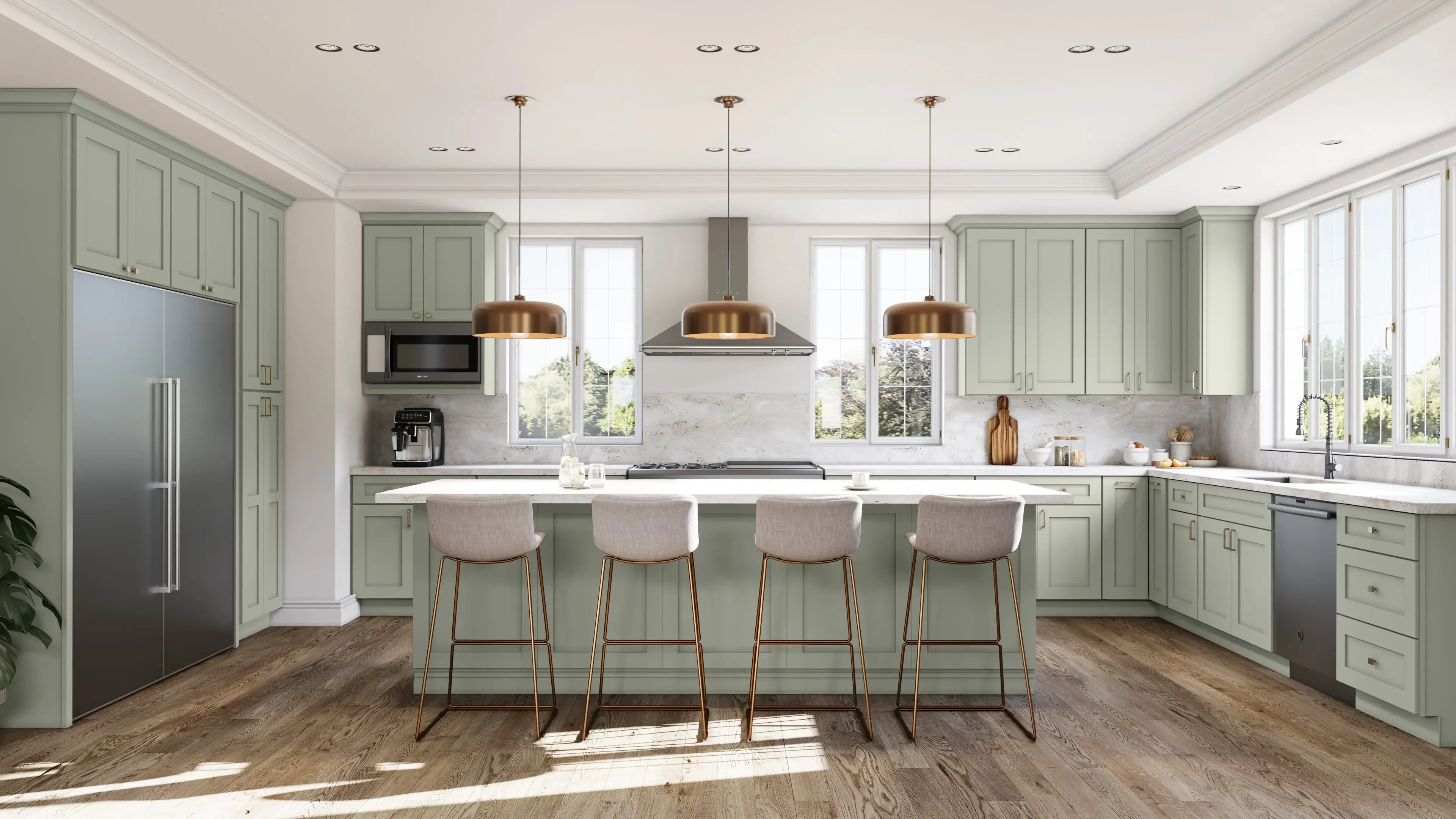 Allure® Galaxy Pistachio Green 48"W x 34.5"H x 21"D Vanity Cabinet (VSD48)