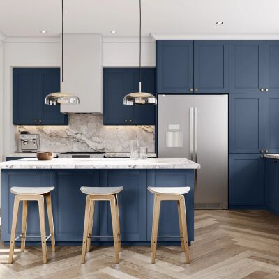 Ovela® Tuscany Azul Indigo 18"W x 34.5"H x 21"D Vanity Drawer Base (VDB18)
