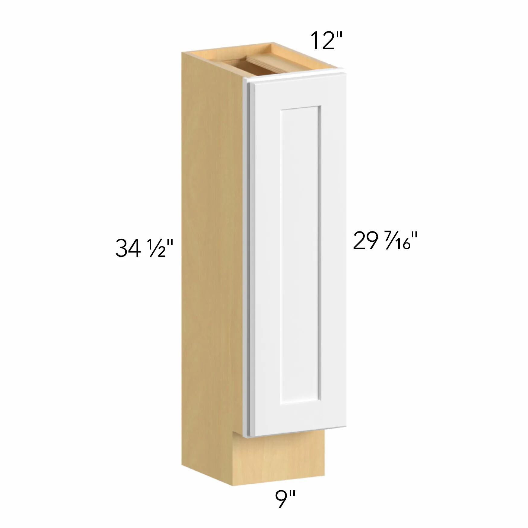 Allure® Galaxy Natural Oak 9"W x 34.5"H x 12"D Base Cabinet (B09FD-12D)