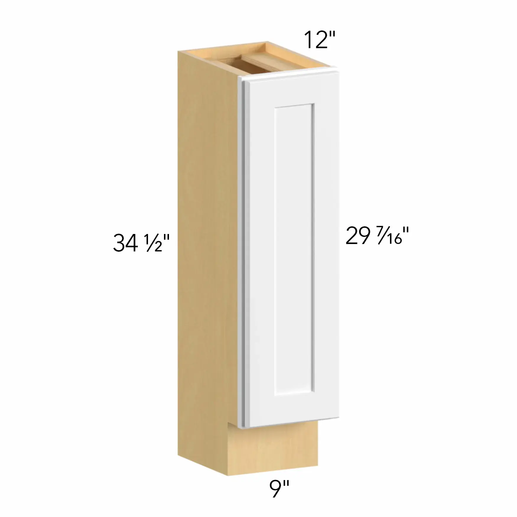 Allure® Galaxy Natural Oak 9"W x 34.5"H x 12"D Base Cabinet (B09FD-12D)