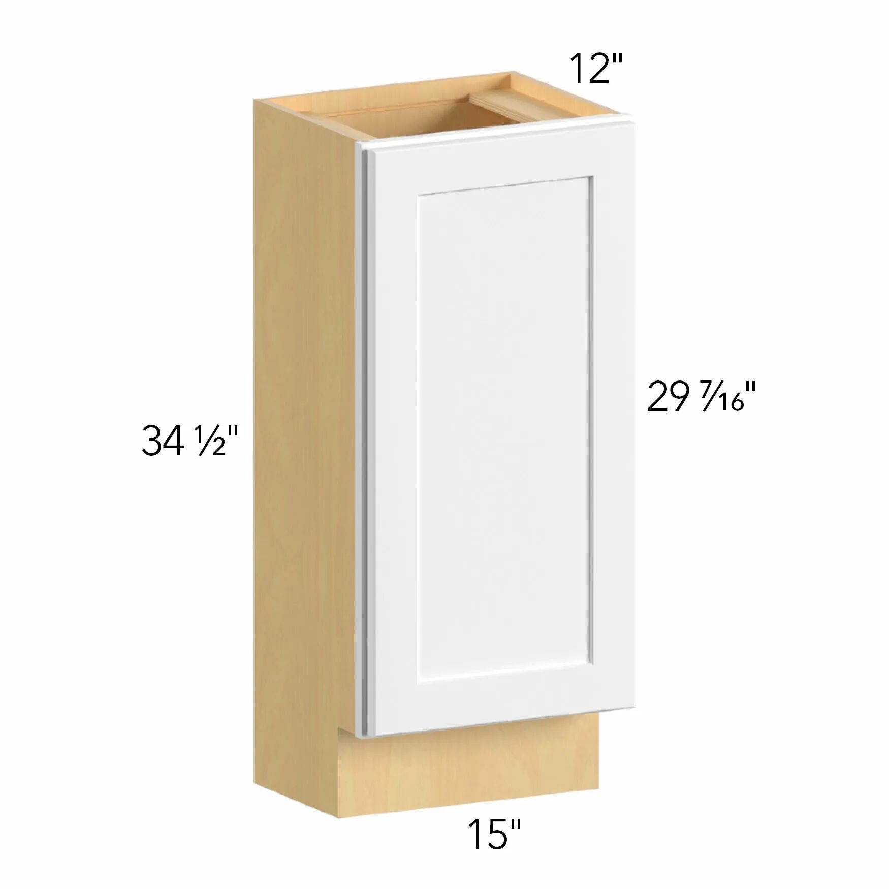 Allure® Galaxy Natural Oak 15"W x 34.5"H x 12"D Base Cabinet (B15FD-12D)