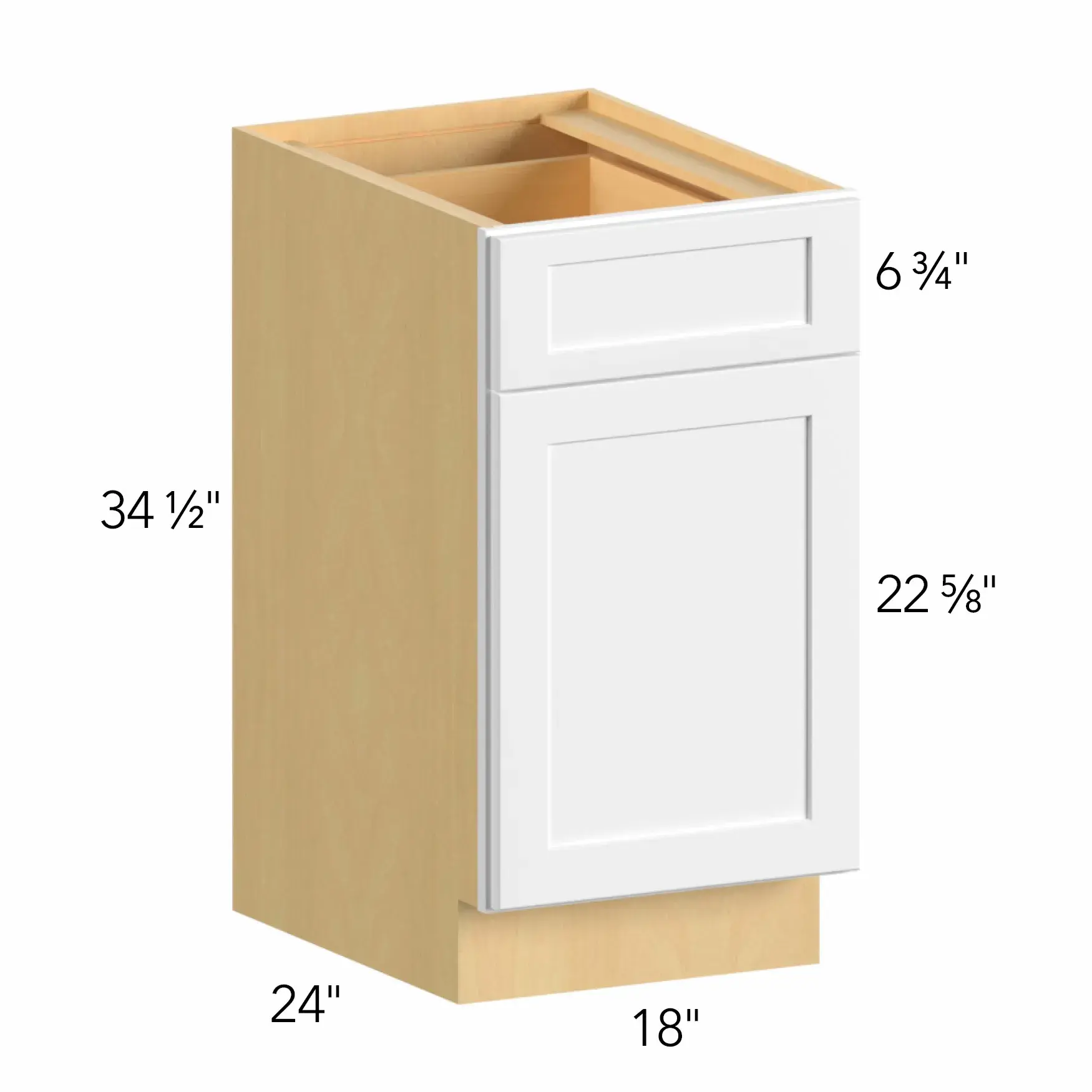 Allure® Echo Dove 18"W x 34.5"H x 24"D Base Cabinet (B18)