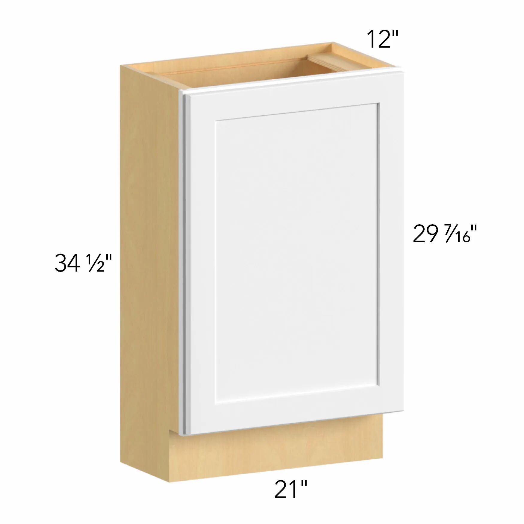 Allure® Galaxy Natural Oak 21"W x 34.5"H x 12"D Base Cabinet (B21FD-12D)