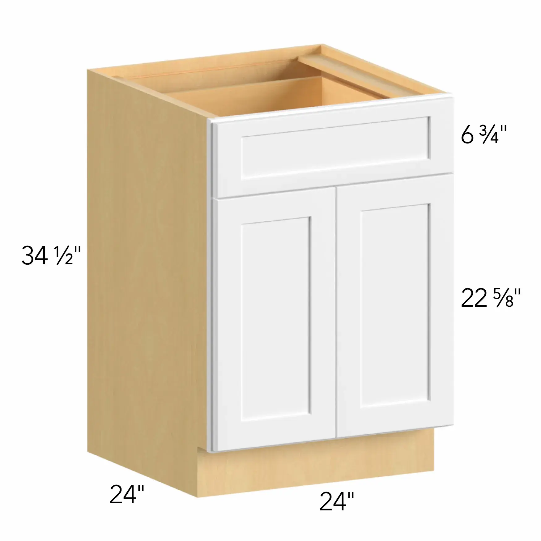 Allure® Echo Dove 24"W x 34.5"H x 24"D Base Cabinet (B24)