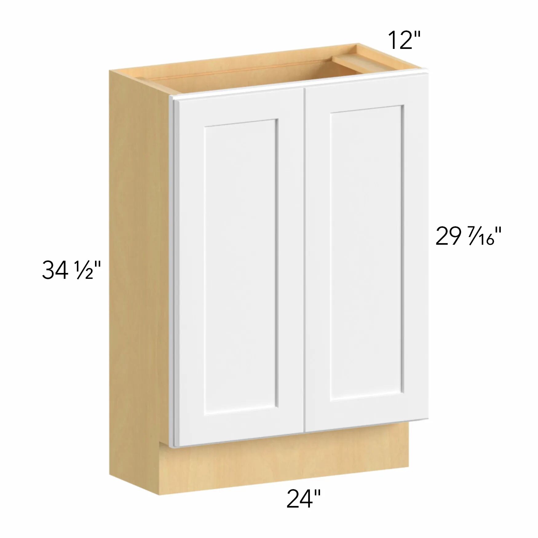 Allure® Galaxy Natural Oak 24"W x 34.5"H x 12"D Base Cabinet (B24FD-12D)