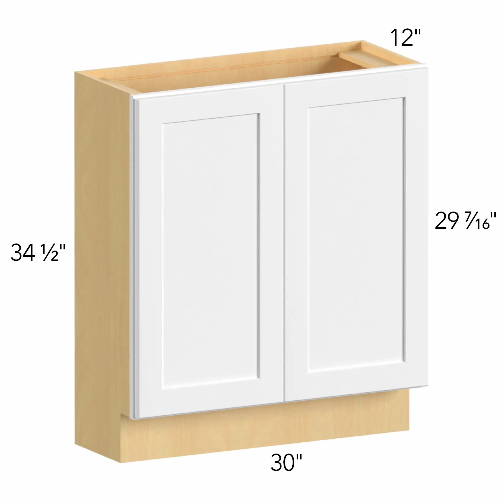 Allure® Galaxy Natural Oak 30"W x 34.5"H x 12"D Base Cabinet (B30FD-12D)