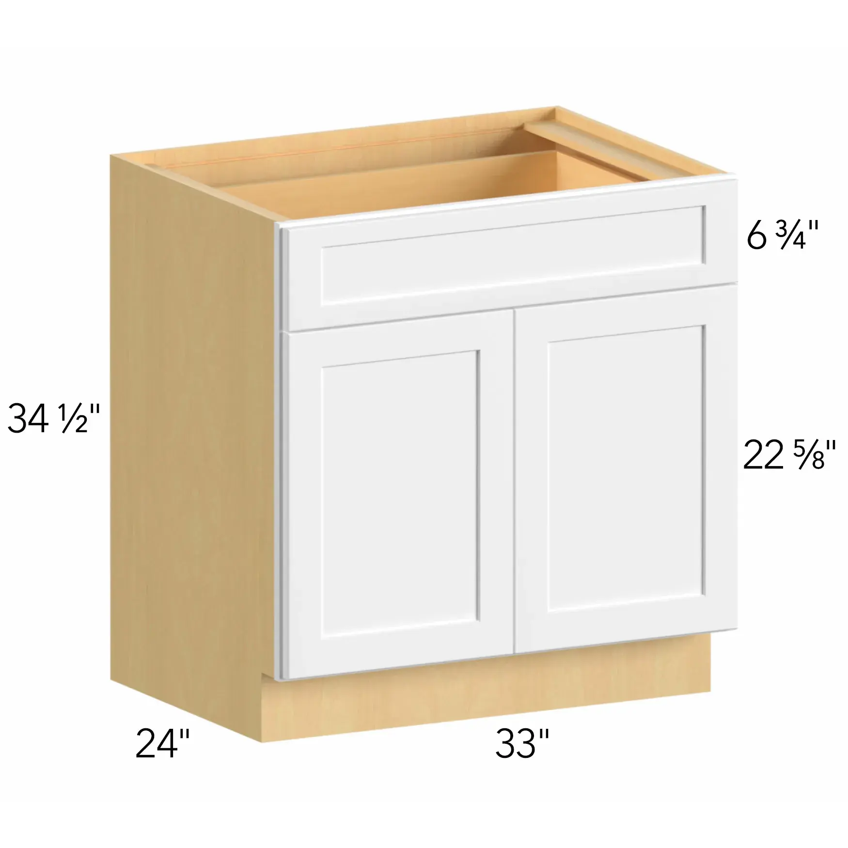Allure® Echo Timber 33"W x 34.5"H x 24"D Base Cabinet (B33SDF)