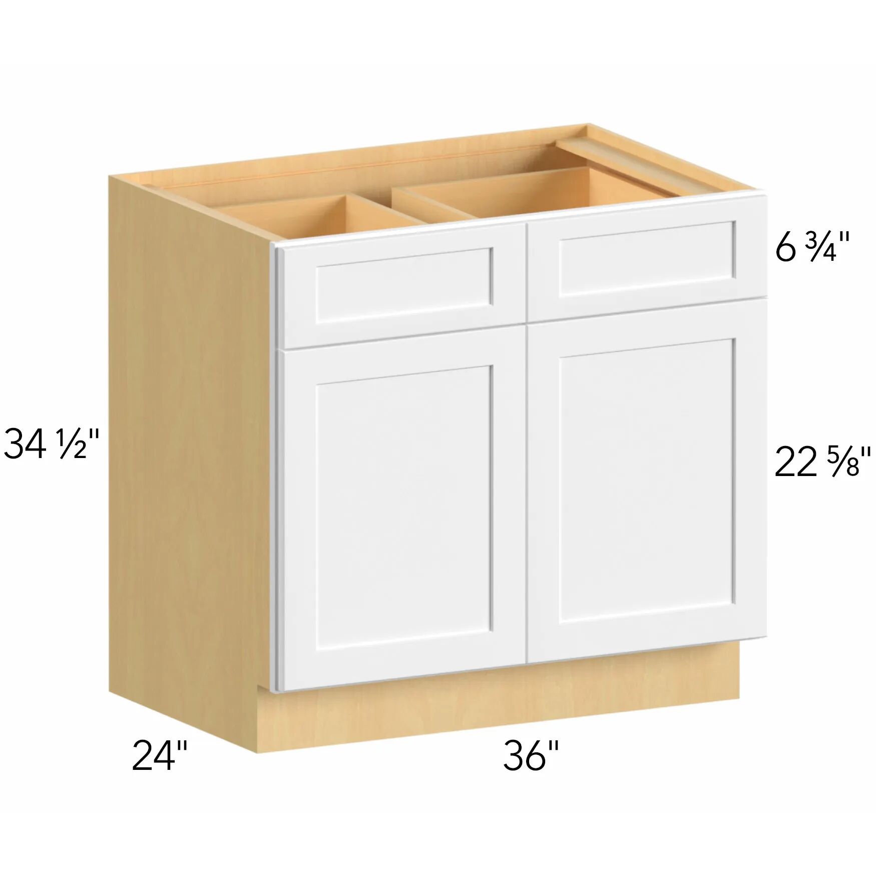 Allure® Galaxy Natural Oak 36"W x 34.5"H x 24"D Base Cabinet (B36)