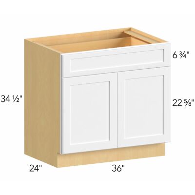 Allure® Galaxy Dove 36"W x 34.5"H x 24"D Base Cabinet (B36SDF)