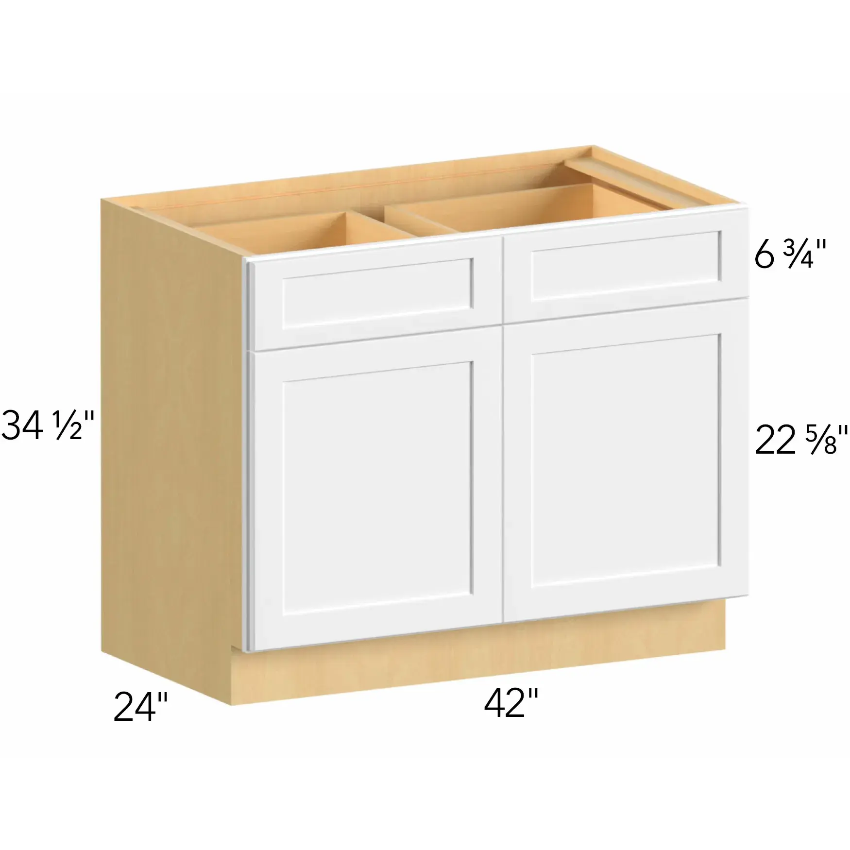 Allure® Galaxy Dove 42"W x 34.5"H x 24"D Base Cabinet (B42)