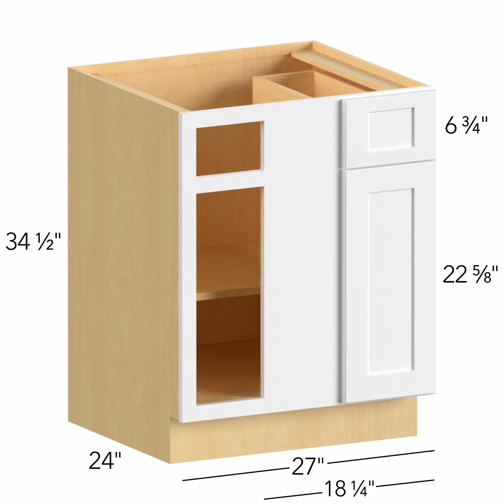 Allure® Echo Timber 27"W x 34.5"H x 24"D Blind Corner Cabinet (BLB36/39)