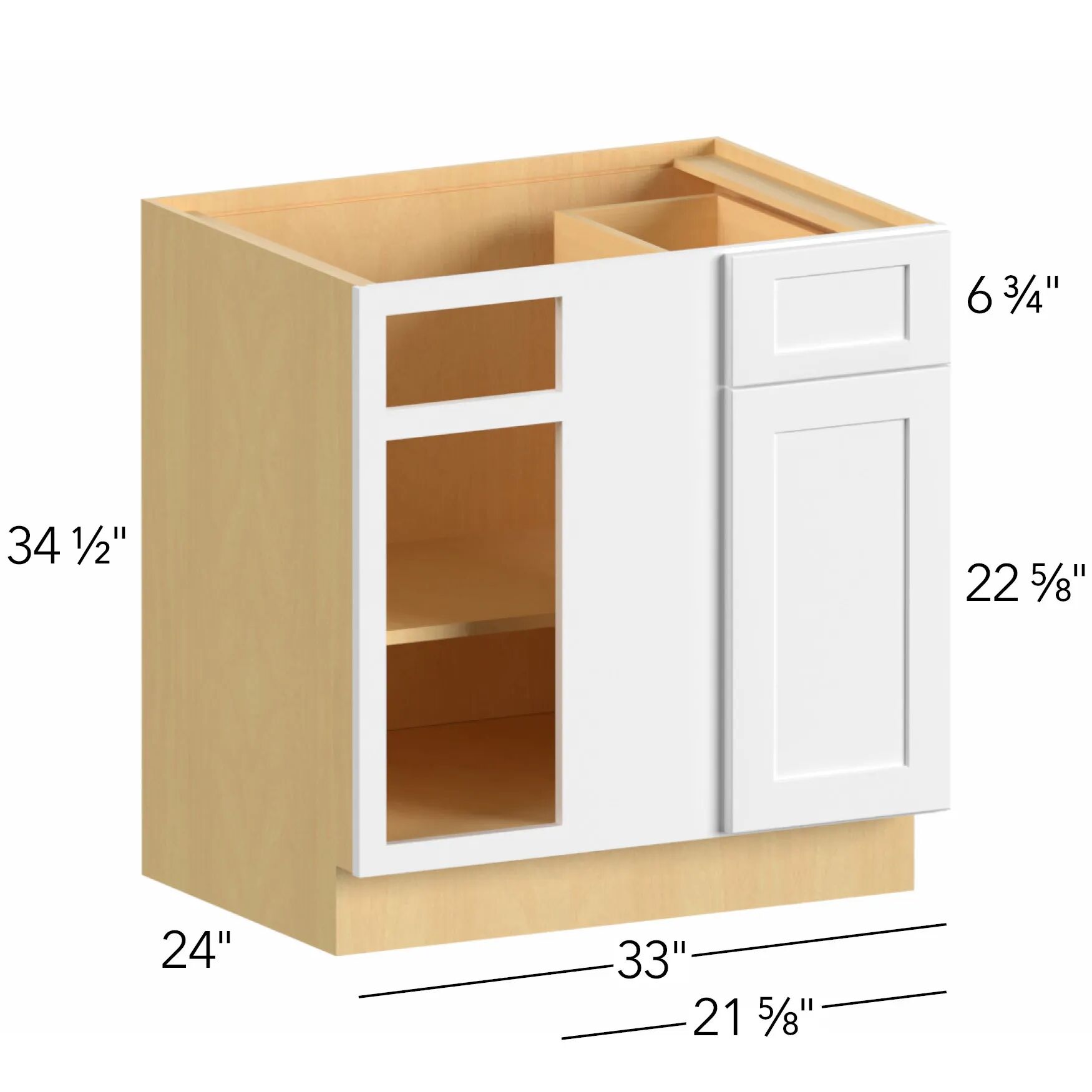 Allure® Echo Timber 33"W x 34.5"H x 24"D Blind Corner Cabinet (BLB39/42)