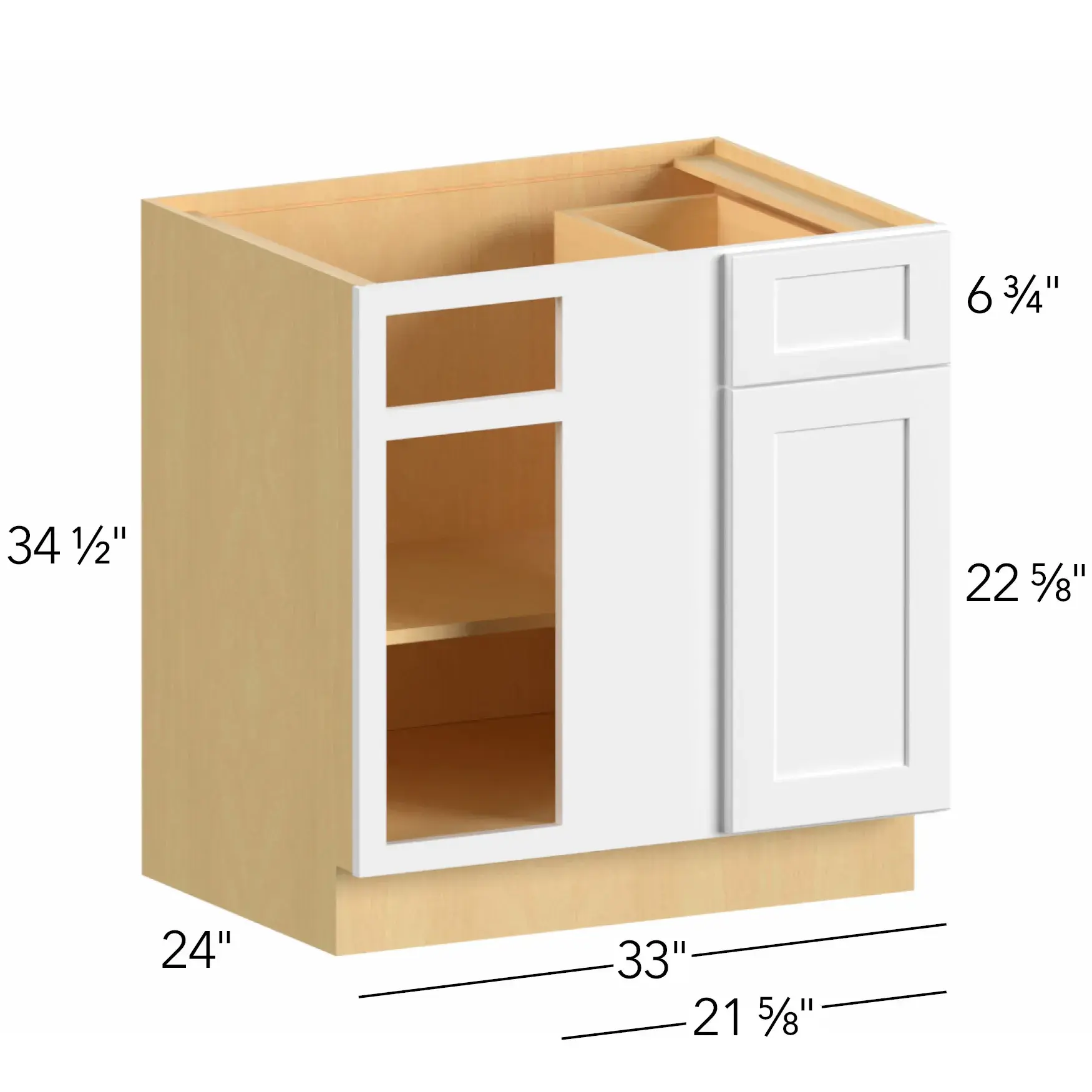Allure® Echo Timber 33"W x 34.5"H x 24"D Blind Corner Cabinet (BLB39/42)