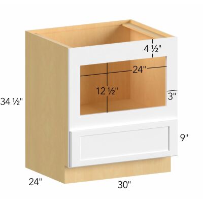 Allure® Galaxy Natural Oak 30"W x 34.5"H x 24"D Microwave Base Cabinet (BMC30)