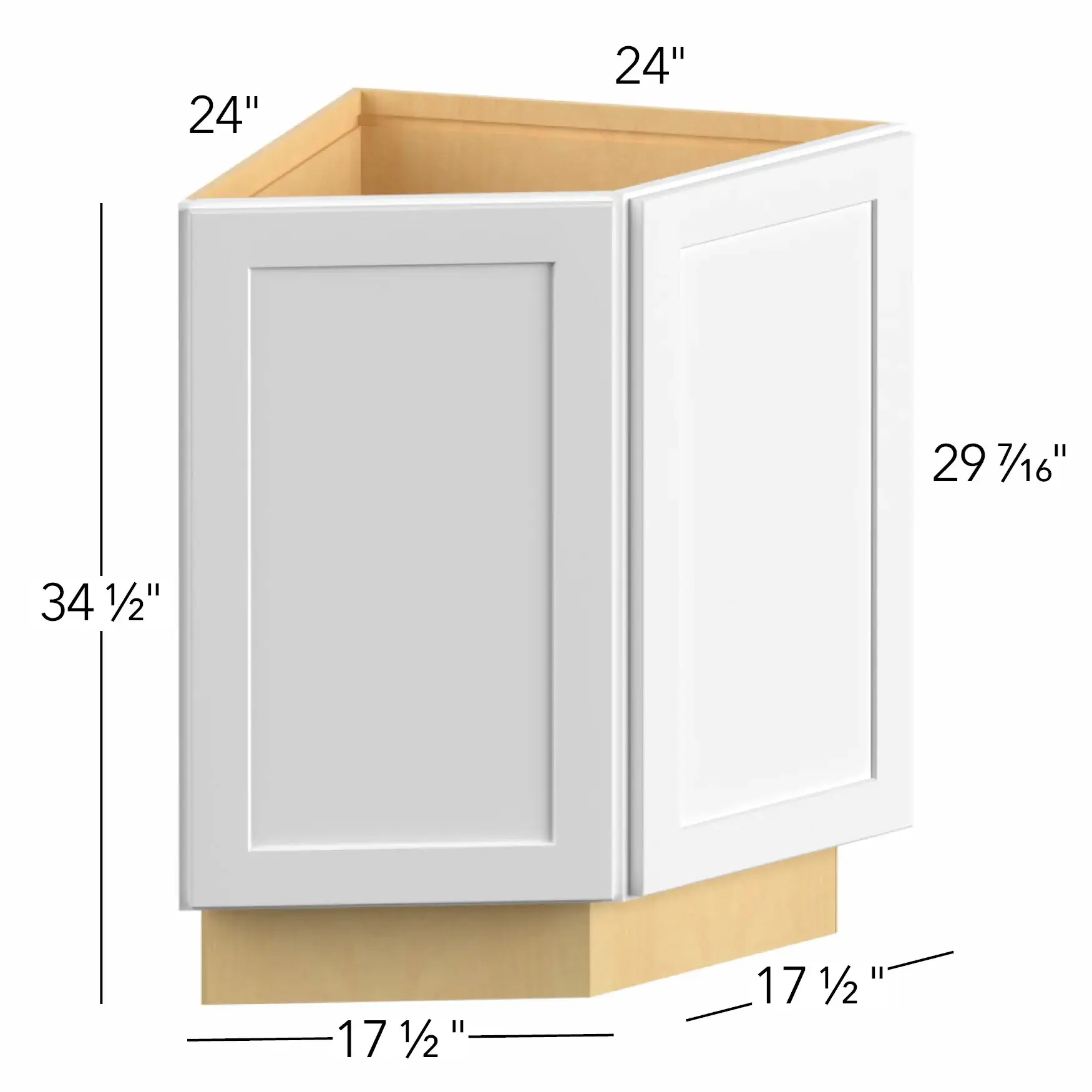 Allure® Galaxy Frost 24"W x 34.5"H x 24"D Specialty Base Cabinet (BRA24)