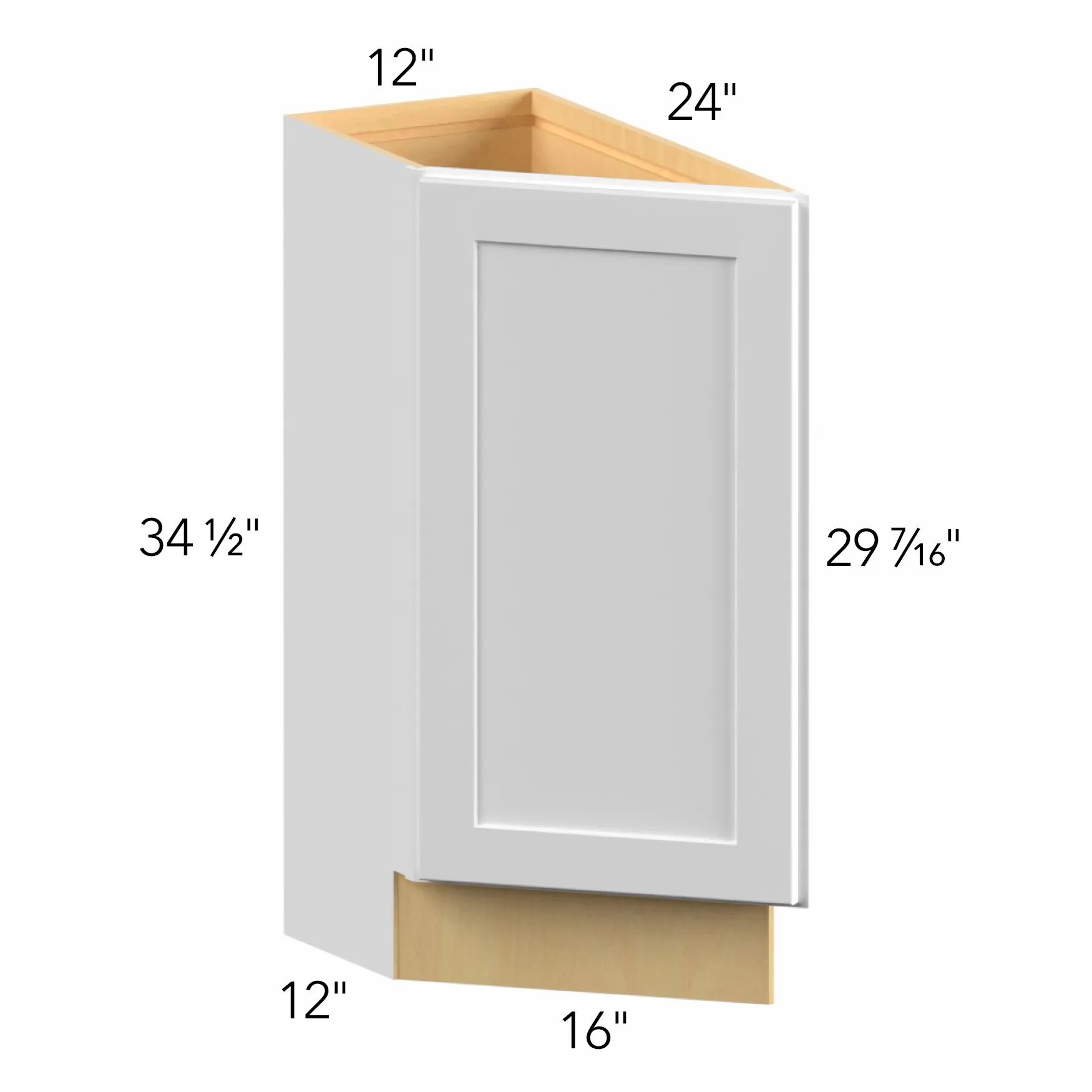 Allure® Echo Timber 12"W x 34.5"H x 24"D Blind Corner Cabinet (BTL12)