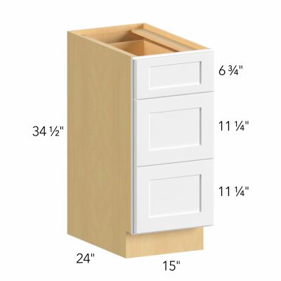 Allure® Galaxy Pistachio Green 15"W x 34.5"H x 24"D Drawer Base Cabinet (DB15)