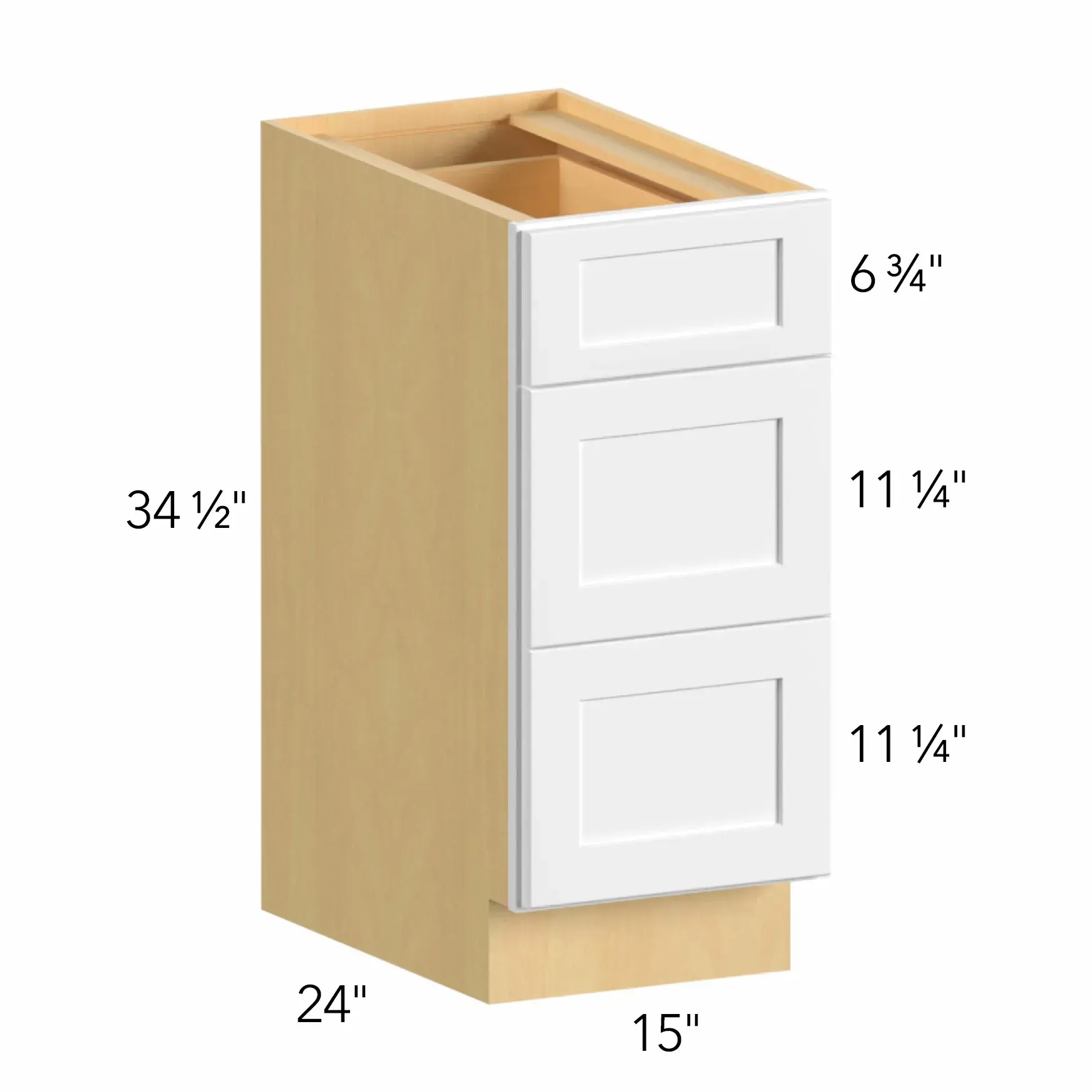 Allure® Echo Dove 15"W x 34.5"H x 24"D Drawer Base Cabinet (DB15)