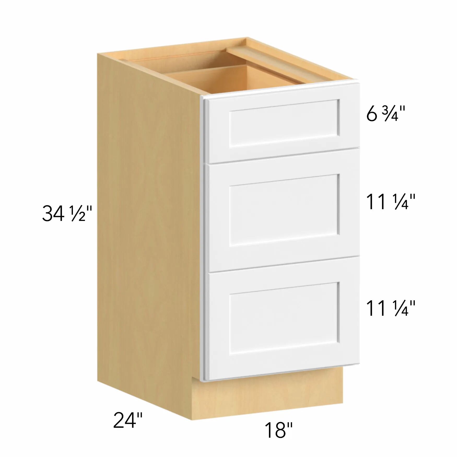 Allure® Echo Dove 18"W x 34.5"H x 24"D Drawer Base Cabinet (DB18)