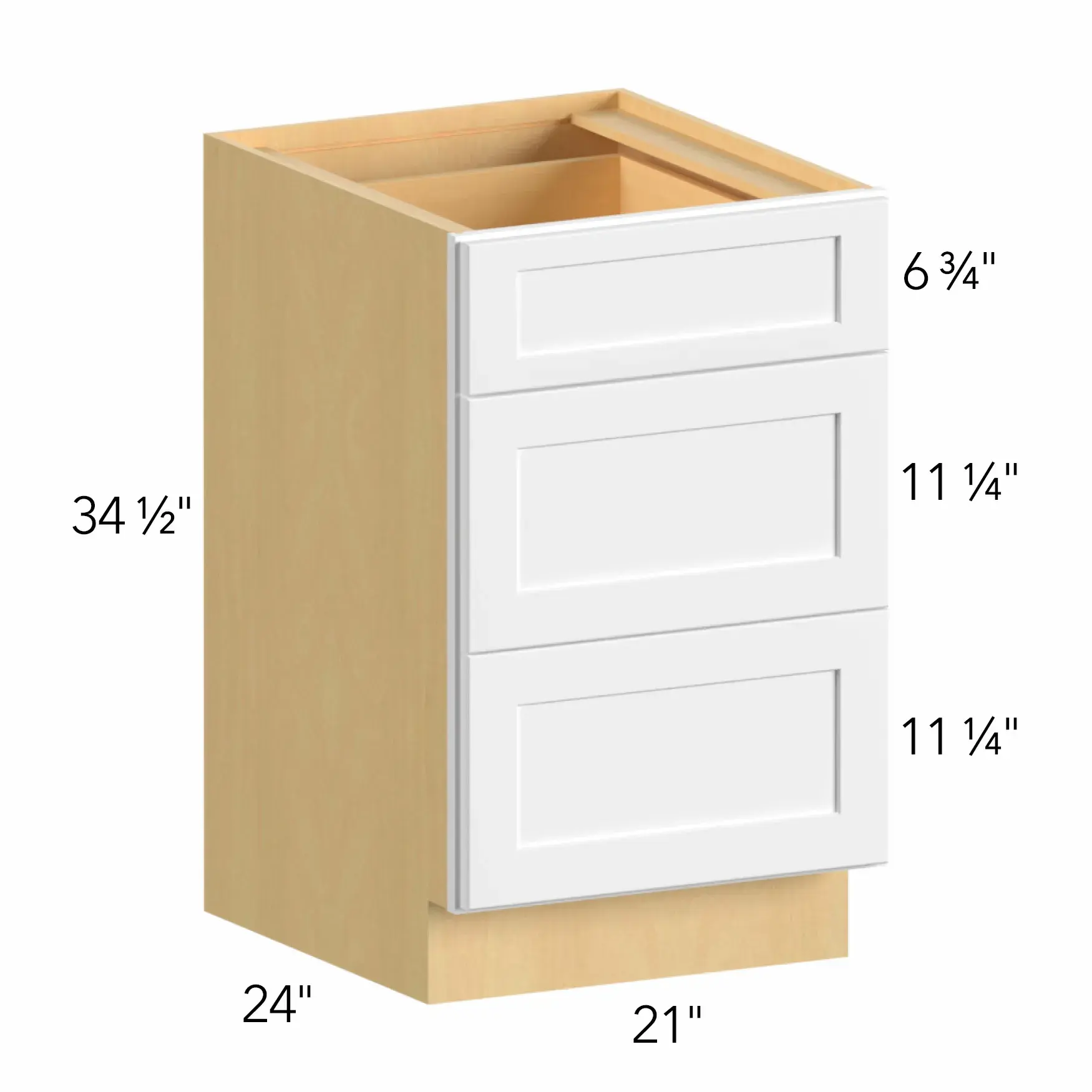 Allure® Echo Mocha 21"W x 34.5"H x 24"D Drawer Base Cabinet (DB21)