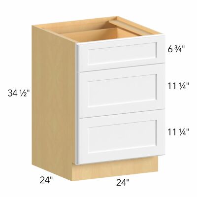 Allure® Echo Dove 24"W x 34.5"H x 24"D Drawer Base Cabinet (DB24)