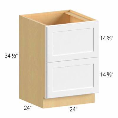 Allure® Echo Dove 24"W x 34.5"H x 24"D Drawer Base Cabinet (DB24-2)