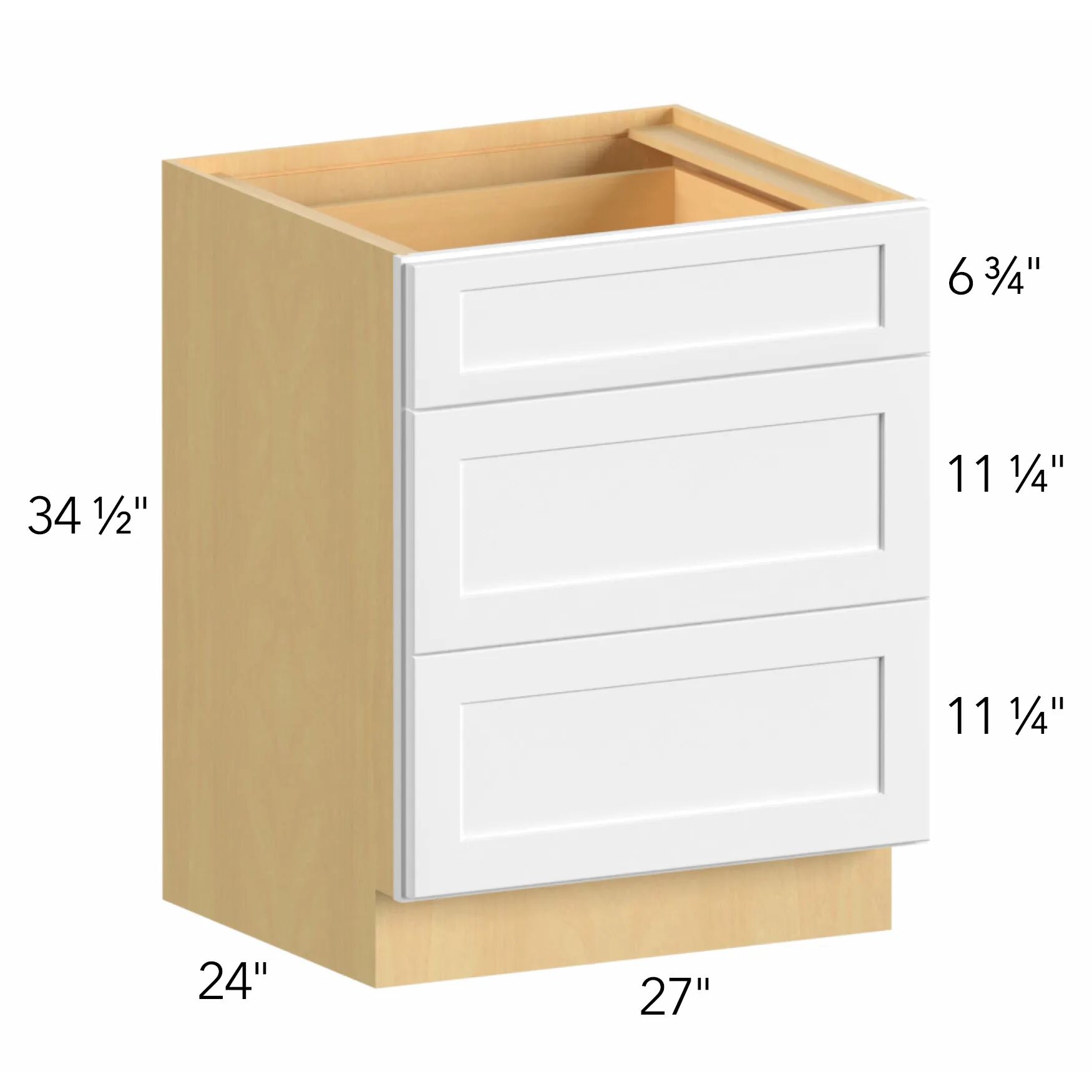 Allure® Echo Dove 27"W x 34.5"H x 24"D Drawer Base Cabinet (DB27)
