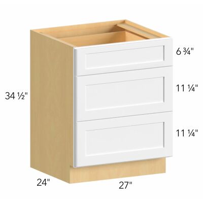 Allure® Galaxy Dove 27"W x 34.5"H x 24"D Drawer Base Cabinet (DB27)