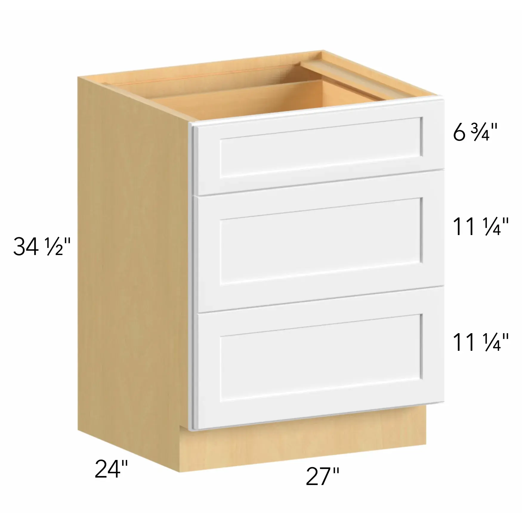 Allure® Echo Dove 27"W x 34.5"H x 24"D Drawer Base Cabinet (DB27)