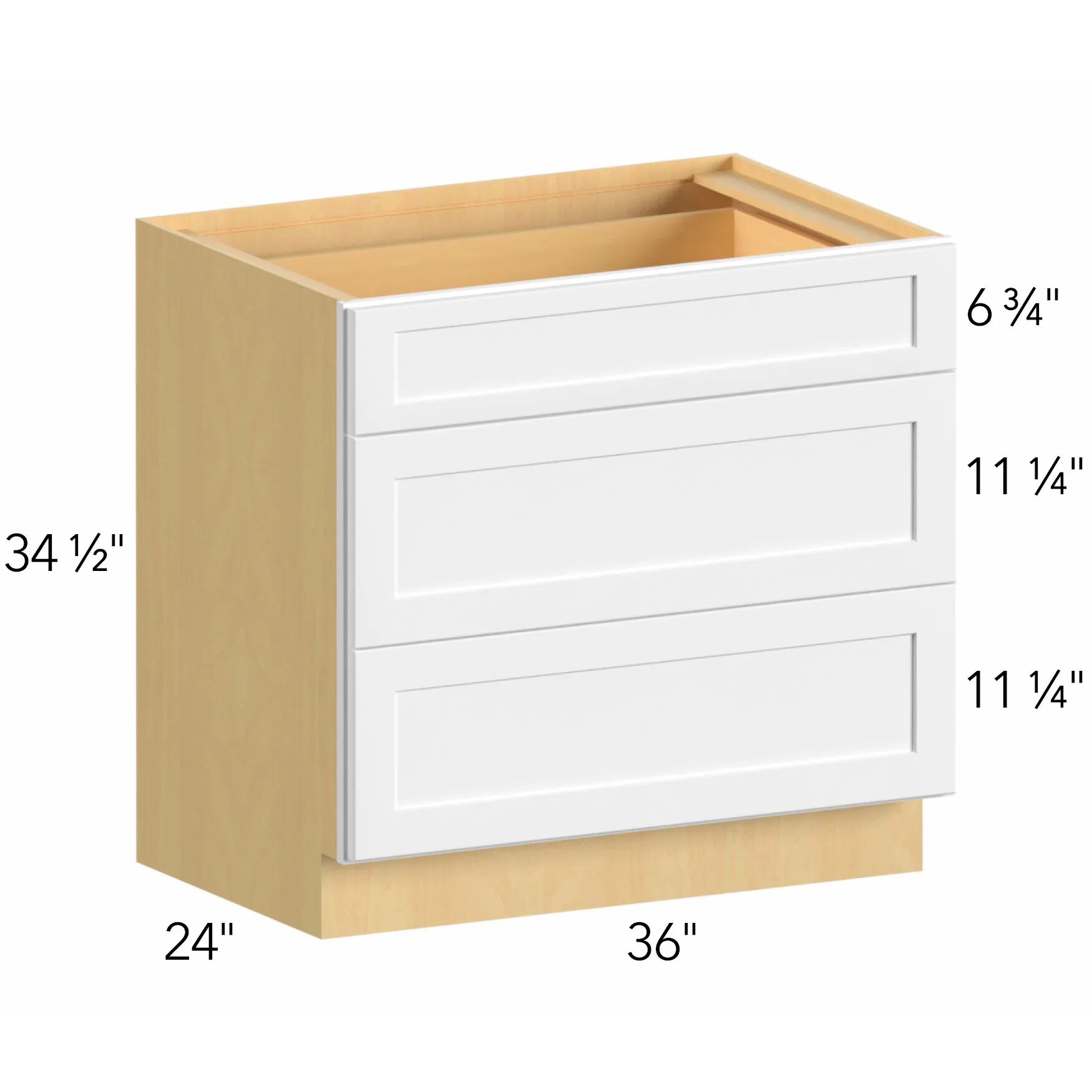 Allure® Echo Dove 36"W x 34.5"H x 24"D Drawer Base Cabinet (DB36)