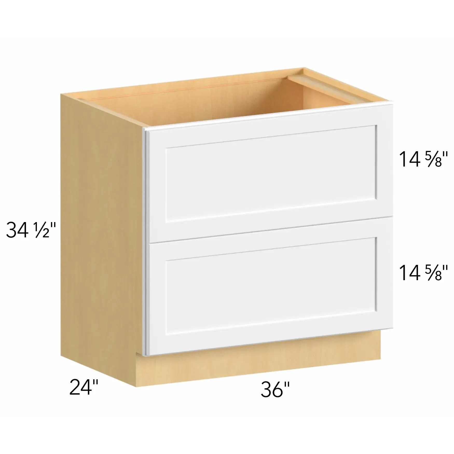 Allure® Echo Mocha 36"W x 34.5"H x 24"D Drawer Base Cabinet (DB36-2)