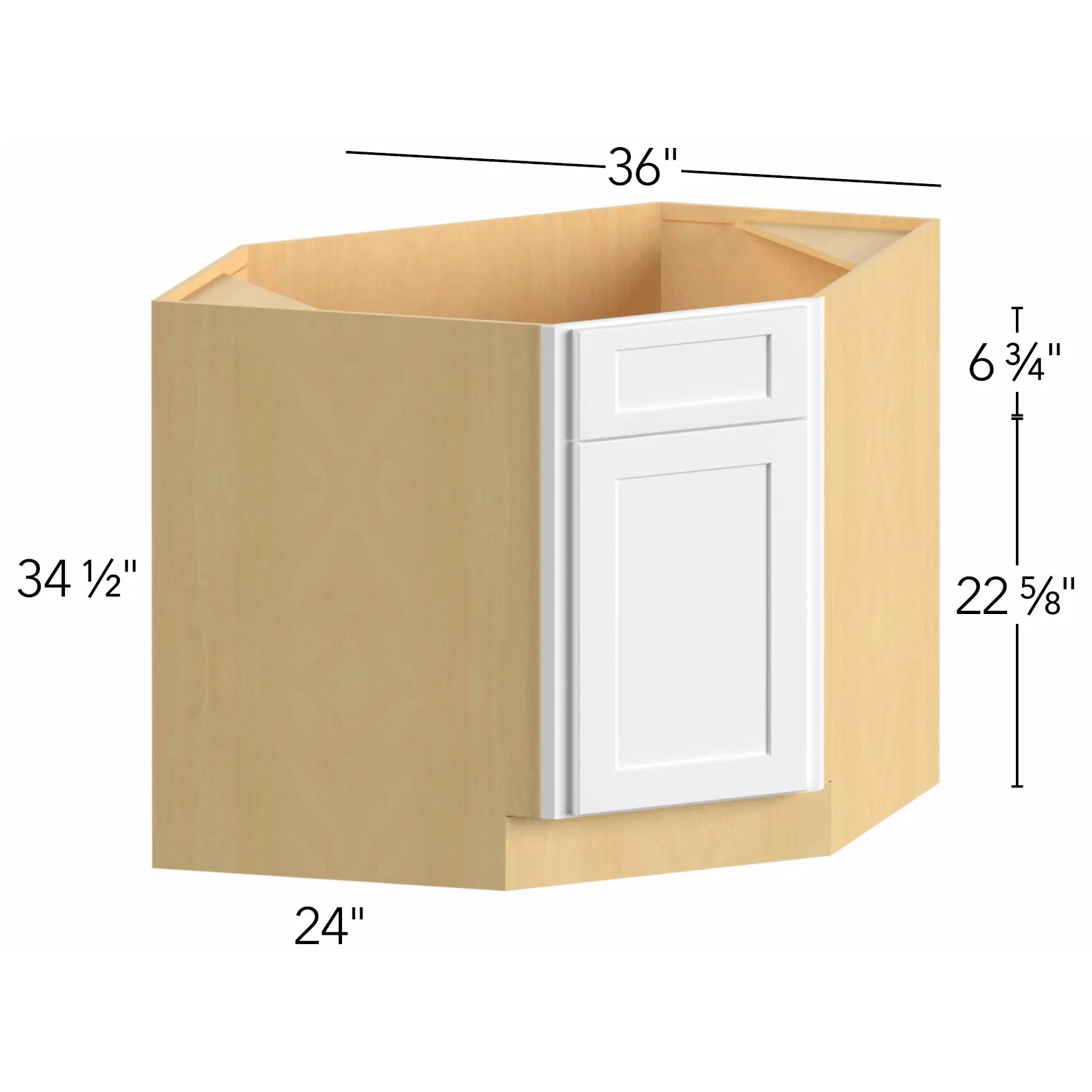 Allure® Echo Mocha 36"W x 34.5"H x 36"D Desk Base Cabinet (DSB36)