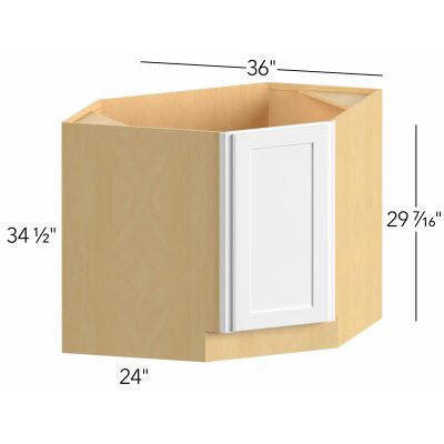 Allure® Echo Dove 36"W x 34.5"H x 36"D Desk Base Cabinet (DSB36FD)