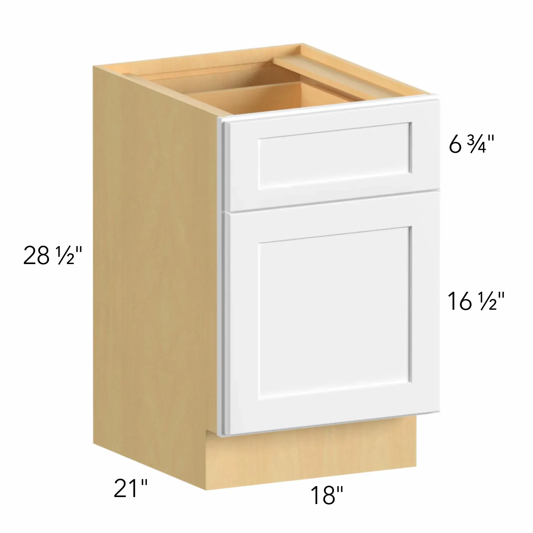 Allure® Echo Dove 18"W x 28.5"H x 21"D Specialty Base Cabinet (FD18)