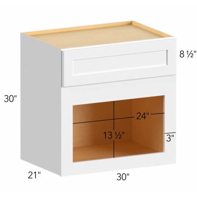 Allure® Galaxy Dove 30"W x 30"H x 21"D Microwave Wall Cabinet (MC303021)