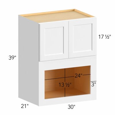 Ovela® Tuscany Antracita 30"W x 39"H x 21"D Microwave Wall Cabinet (MC303921)