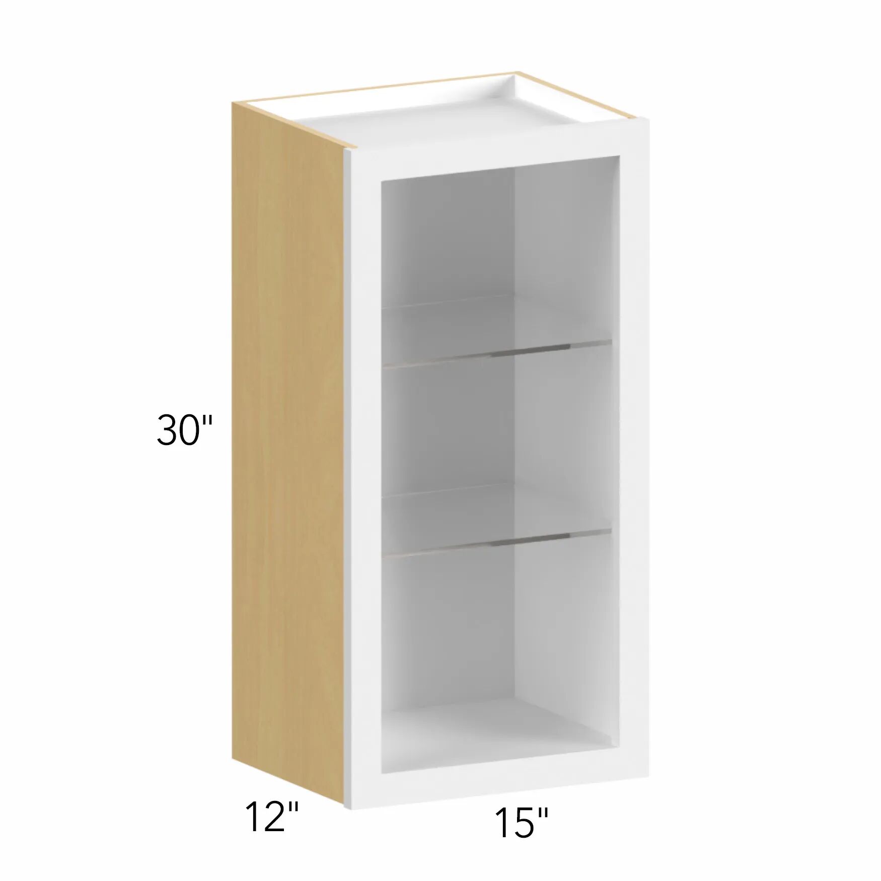 Allure® Echo Timber 15"W x 30"H x 12"D Wall Cabinet (Glass Ready) (NDW1530)