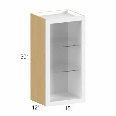 Allure® Galaxy Dove 15"W x 30"H x 12"D Wall Cabinet (Glass Ready) (NDW1530)