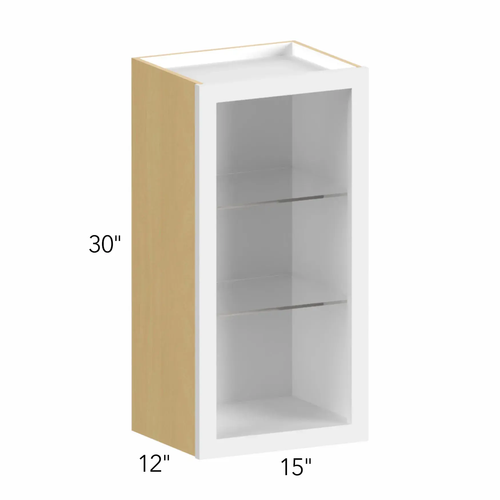 Allure® Echo Timber 15"W x 30"H x 12"D Wall Cabinet (Glass Ready) (NDW1530)