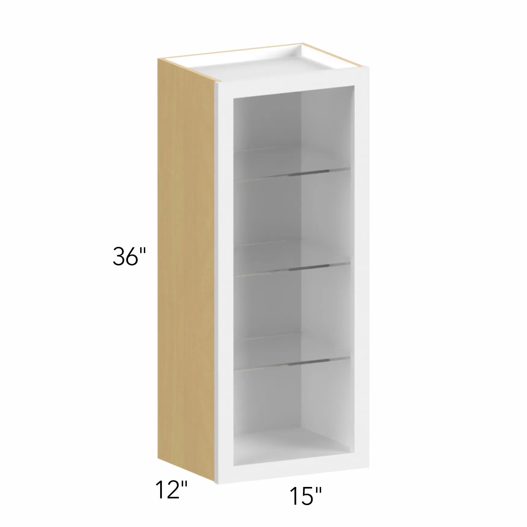 Allure® Echo Timber 15"W x 36"H x 12"D Wall Cabinet (Glass Ready) (NDW1536)