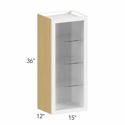 Allure® Galaxy Truffle 15"W x 36"H x 12"D Wall Cabinet (Glass Ready) (NDW1536)