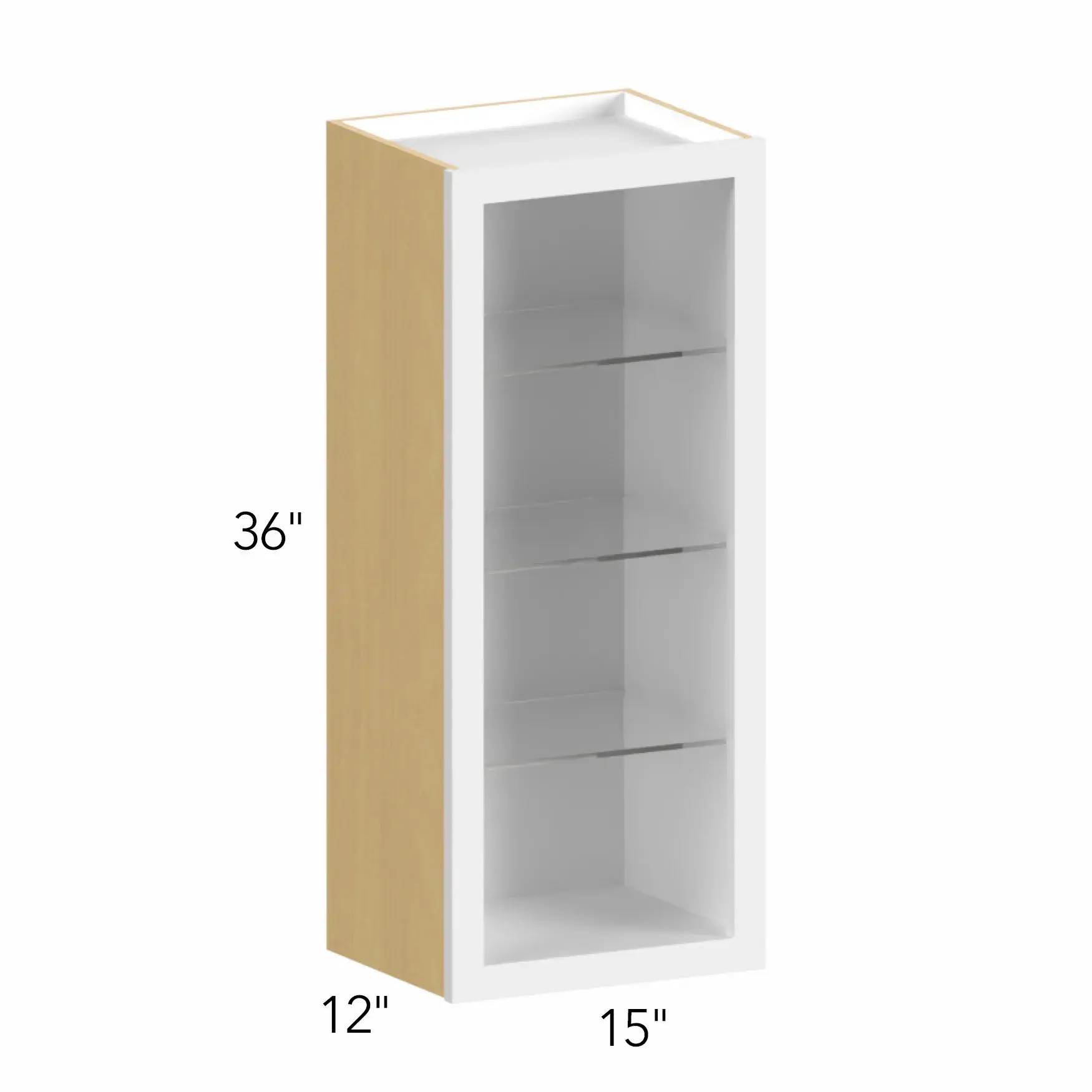 Allure® Echo Timber 15"W x 36"H x 12"D Wall Cabinet (Glass Ready) (NDW1536)