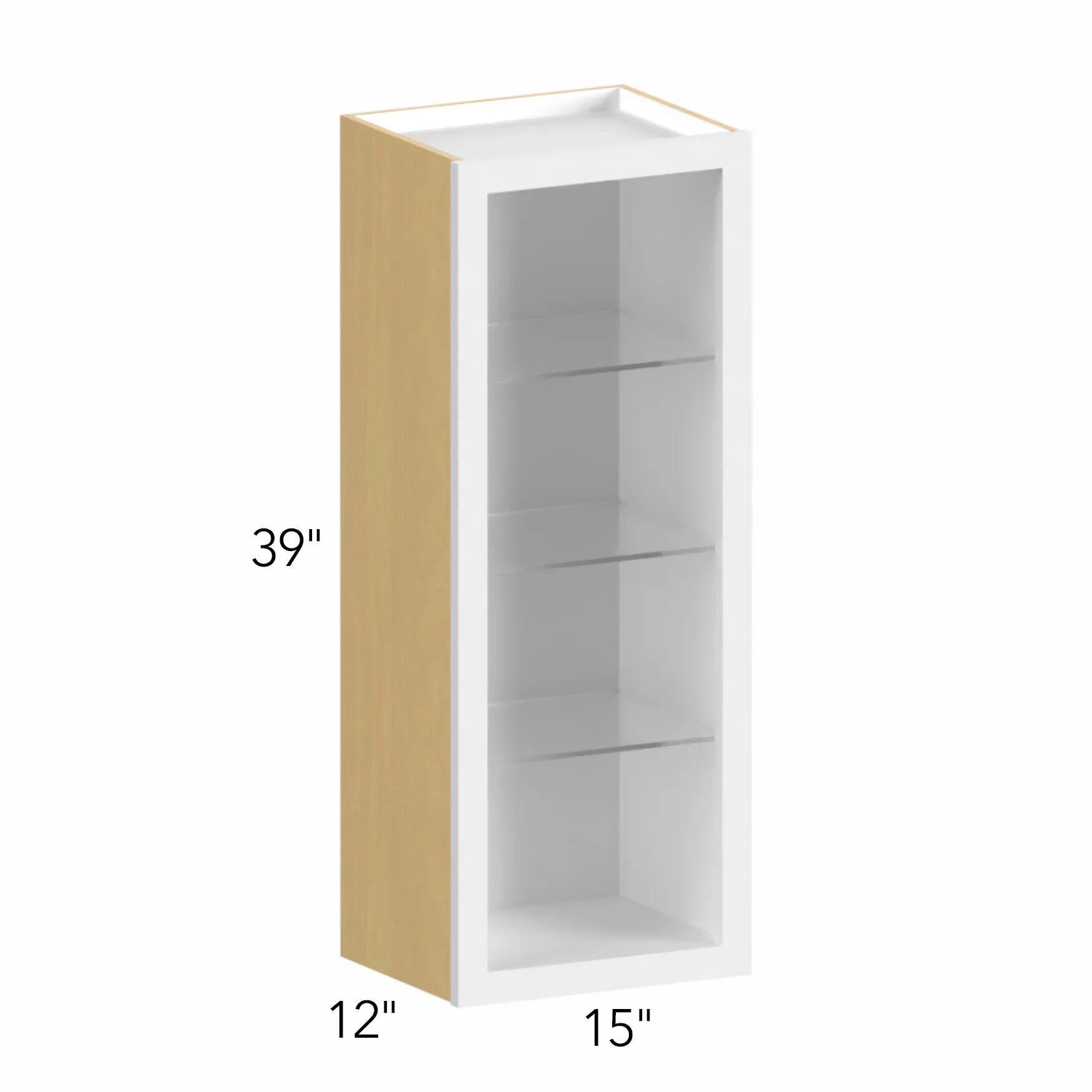 Allure® Galaxy Timber 15"W x 39"H x 12"D Wall Cabinet (Glass Ready) (NDW1539)