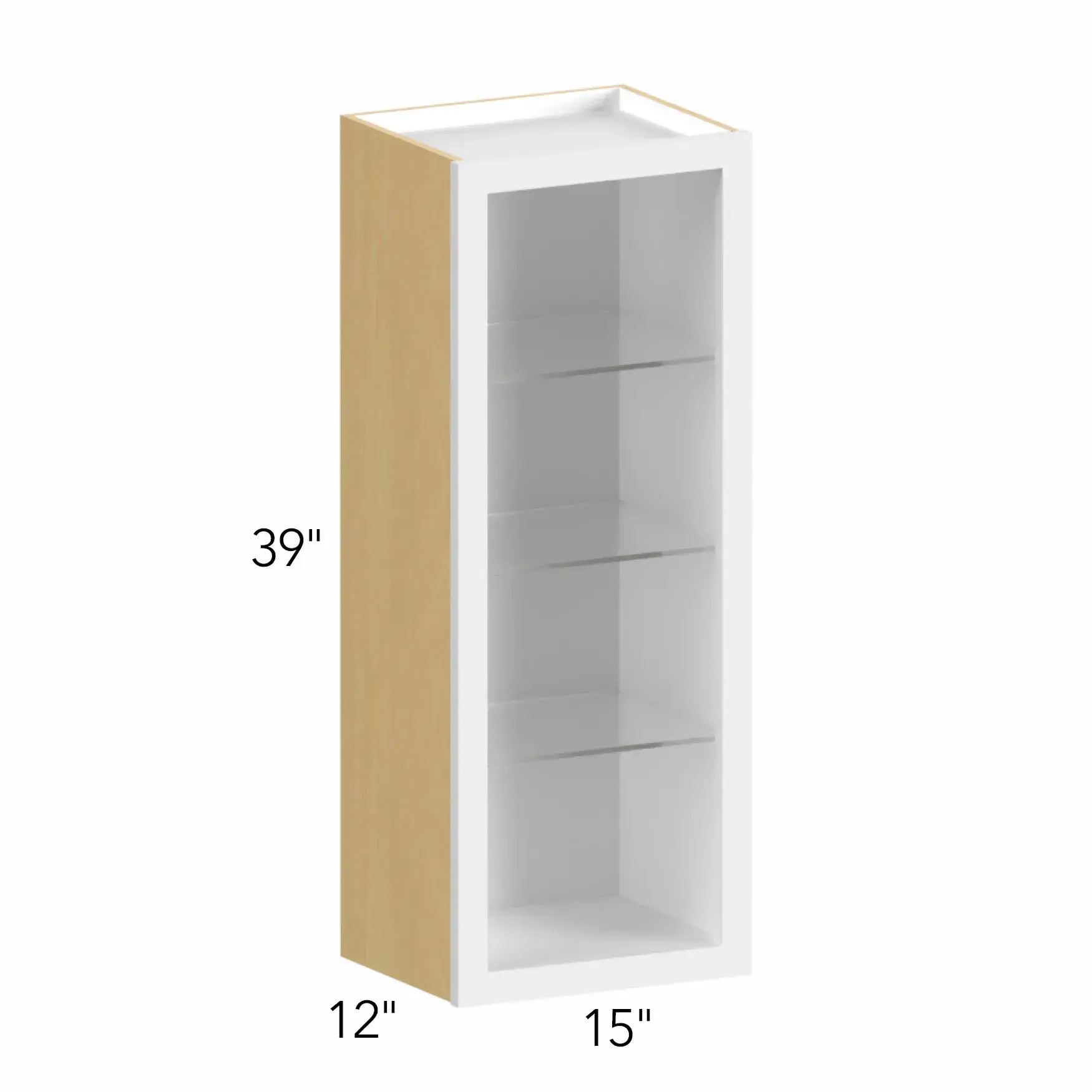 Allure® Galaxy Timber 15"W x 39"H x 12"D Wall Cabinet (Glass Ready) (NDW1539)