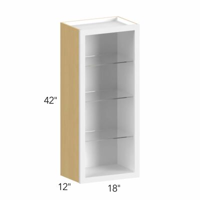 Allure® Galaxy Truffle 18"W x 42"H x 12"D Wall Cabinet (Glass Ready) (NDW1842)