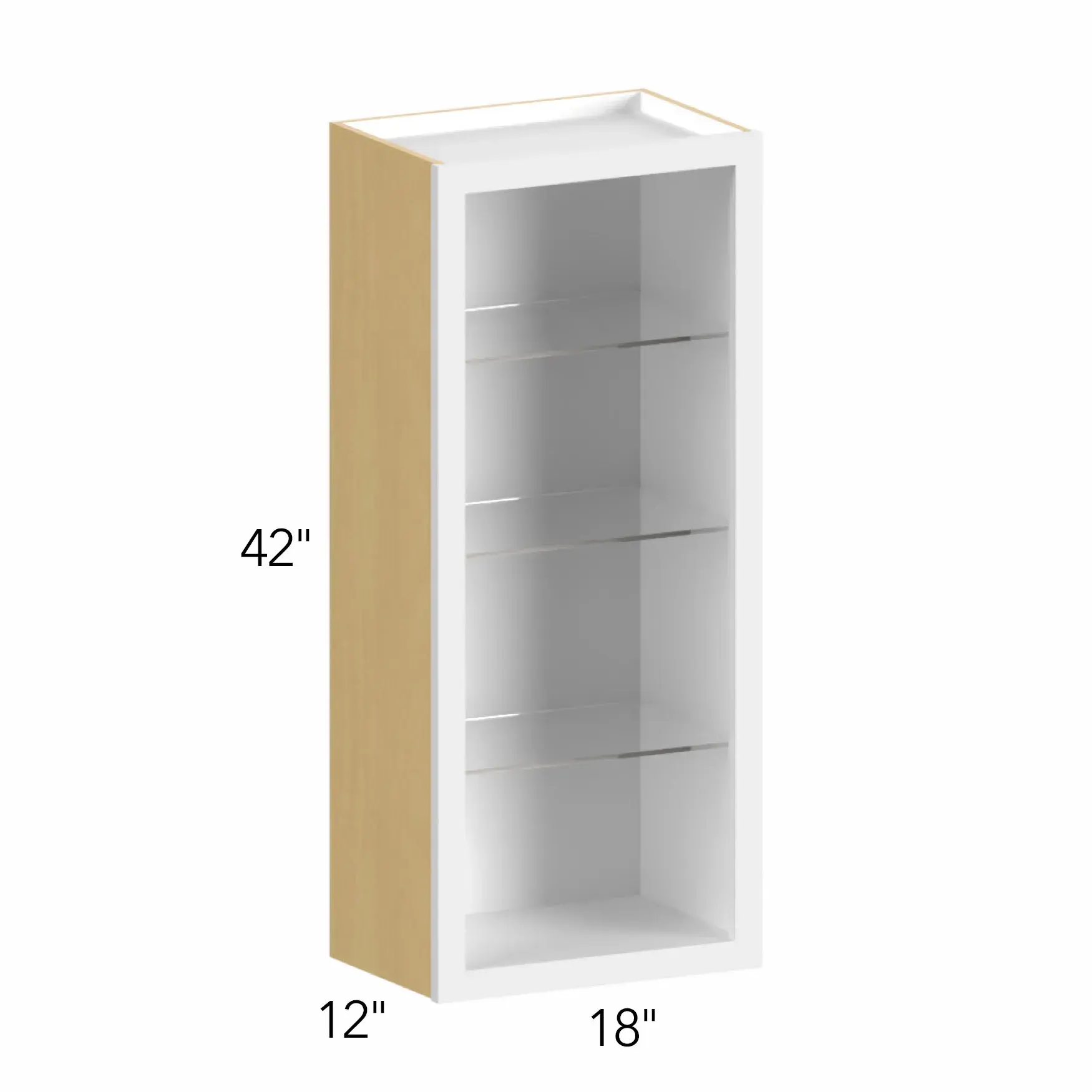 Allure® Echo Mocha 18"W x 42"H x 12"D Wall Cabinet (Glass Ready) (NDW1842)