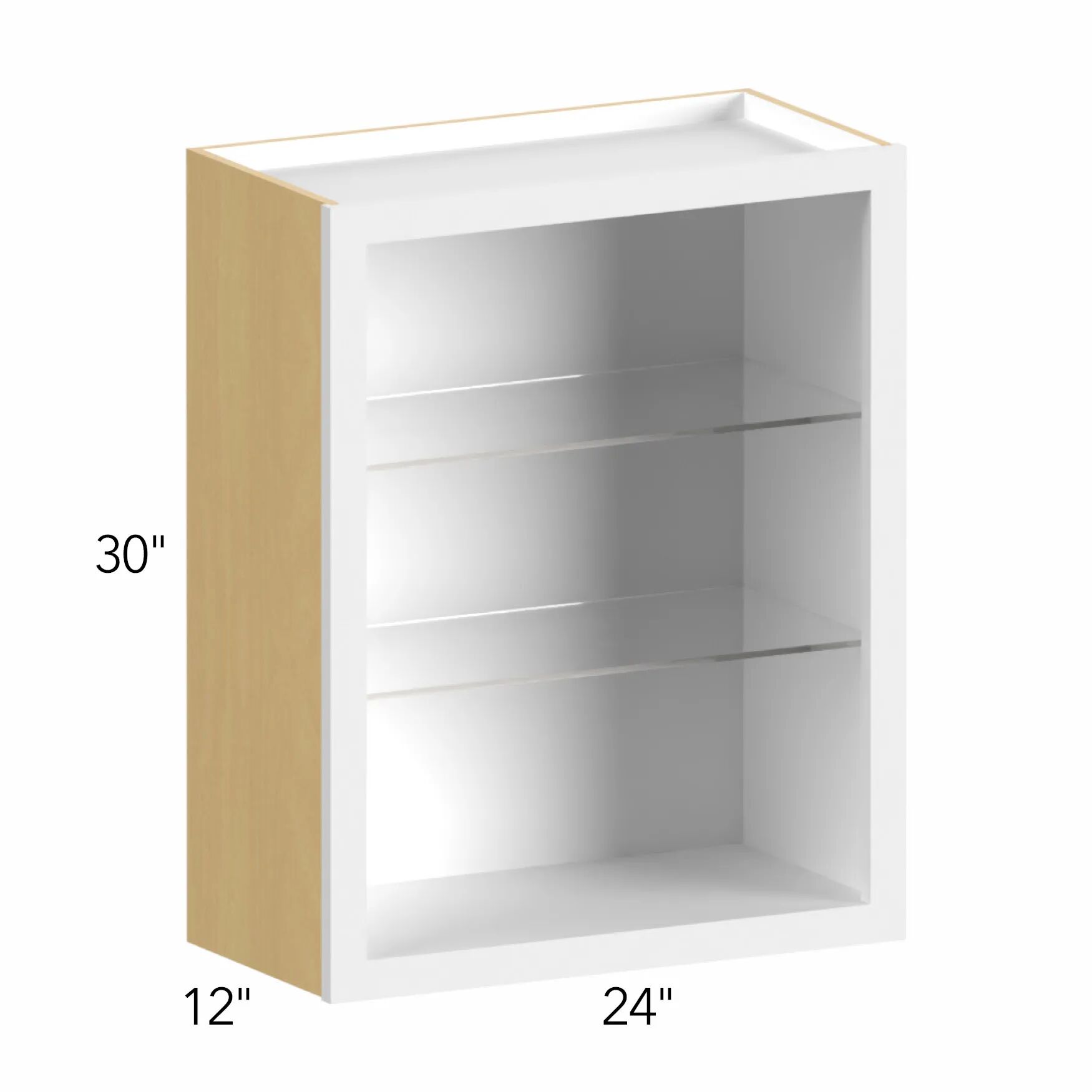 Allure® Echo Dove 24"W x 30"H x 12"D Wall Cabinet (Glass Ready) (NDW2430)