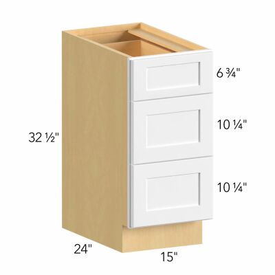 Allure® Galaxy Frost 15"W x 32.5"H x 24"D Drawer Base Cabinet (ADA-DB15)