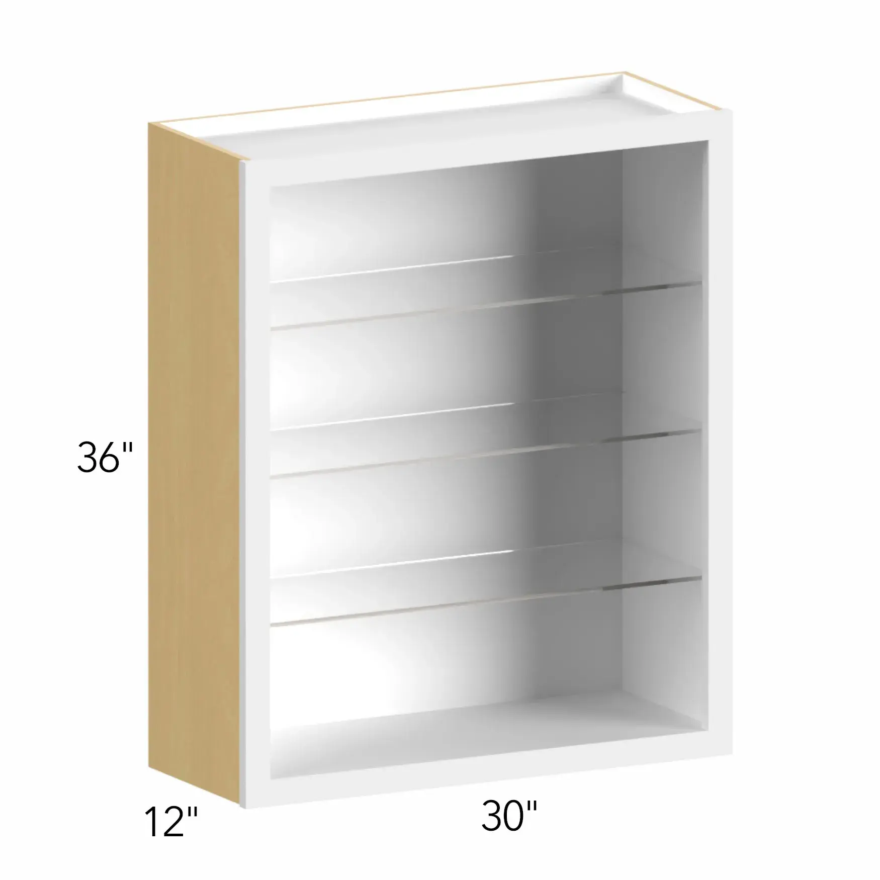 Allure® Echo Mocha 30"W x 36"H x 12"D Wall Cabinet (Glass Ready) (NDW3036)