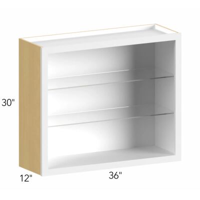 Allure® Galaxy Dove 36"W x 30"H x 12"D Wall Cabinet (Glass Ready) (NDW3630)